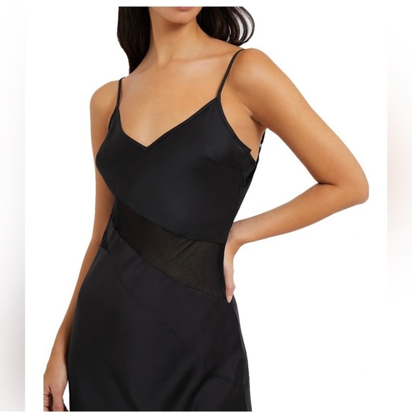 French Connection Black Satin Dress - Picture 8 of 9